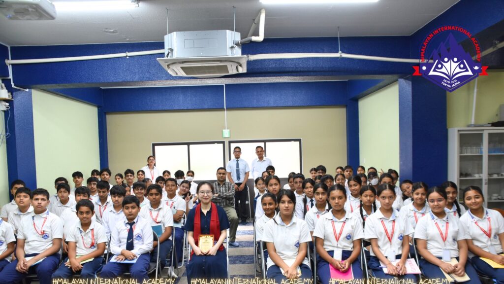 Nanaho Okuni with HIA students and staff after the guest lecture